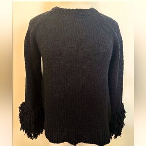 Michael Kors sweater, cotton, fringe, boho l EUC